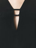 deep V-neck blouse