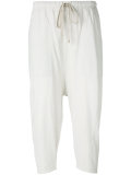 drop-crotch cropped trousers