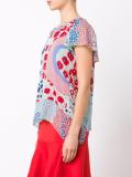 ruffled sleeves flared blouse