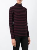 striped mock neck jumper