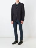 plaid single-breasted blazer