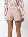 frayed hem denim shorts
