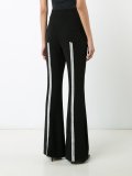 stripe detail flared trousers