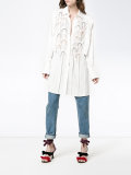 pleated bow shirt dress