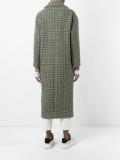 plaid double breasted coat