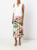 printed pleated skirt