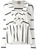 stripe ruffle trim top 