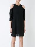 crushed linen round neck dress