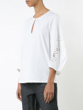 cropped sleeves blouse 