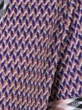 zig-zag shortsleeved belted cardigan