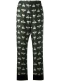 flies print cropped trousers