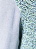 twill knit panel jumper