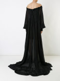 Mousselin long cape dress