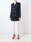structured shoulder military coat
