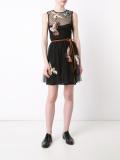 bird patch sheer dress