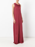 cowl-neck and back dress