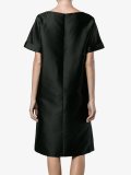 contrast embroidery dress