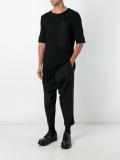 drop-crotch cropped trousers