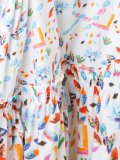 abstract printed maxi skirt