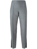 pleated cropped trousers