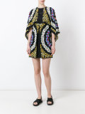 floral print cape dress