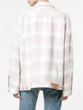 pearl embellished check shirt