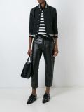textured cropped trousers