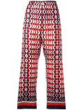geometric print cropped trousers