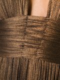 'Rita' pleated plunge neckline gown
