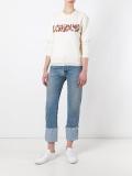 flower applique sweatshirt