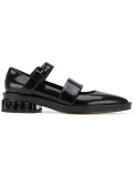 pointed strappy loafers