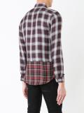 layered checked shirt 
