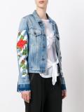 roses embroidery denim jacket
