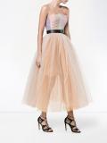 sleeveless brocade tulle dress