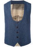 dipped scoop neck waistcoat