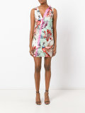 floral contrast dress