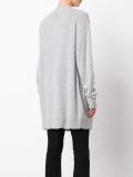 distressed long cardigan