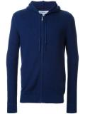 zipped knitted hoodie