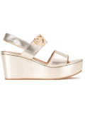 logo plaque platform sandals