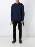zipped cuff sweatshirt