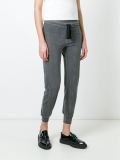 contrast drawstring cuffed track pants