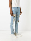 Distressed loose-fit jeans