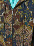floral print zipped hoodie