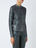 round neck knit blouse