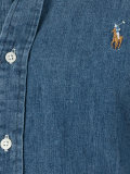 slim-fit denim shirt