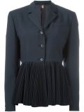 pleated hem jacket