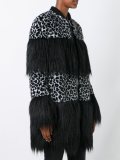 animal print striped coat