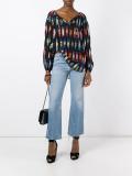 patterned sheer gypsy blouse