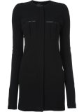 collarless shirt dress