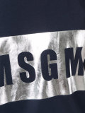 metallic logo asymmetric T-shirt